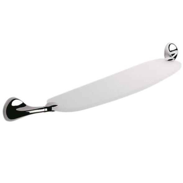 Полочка COLOMBO DESIGN MELO B1216 стеклянная цвет хром