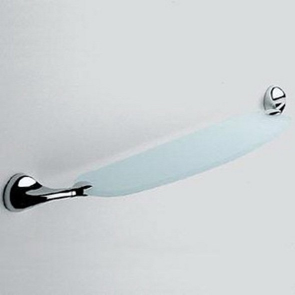 Полочка COLOMBO DESIGN MELO B1216 стеклянная цвет хром