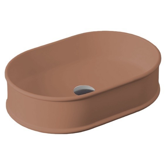 Раковина Artceram Atelier  накладная без отверстий  цвет Brown tortora ATL002 40 00