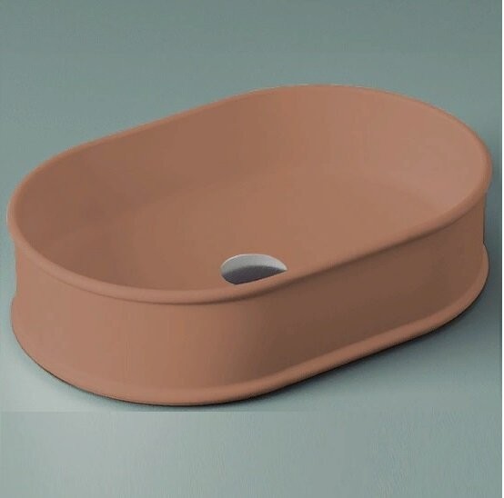 Раковина Artceram Atelier  накладная без отверстий  цвет Brown tortora ATL002 40 00