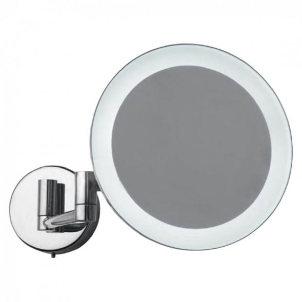 Косметическое зеркало COLOMBO DESIGN SPECCHI INGRANDITORI B9751 настенное с подсветкой увеличение 3 раза питание от сети цвет хром