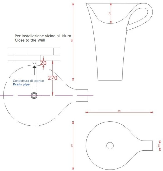 Сифон Artceram для раковины OSL004 01 00 SSA001