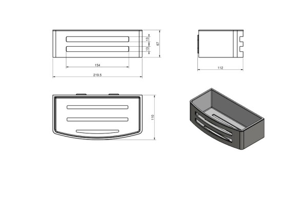 Душевая полка LANGBERGER ACCESSORIES 75560 подвесная цвет хром