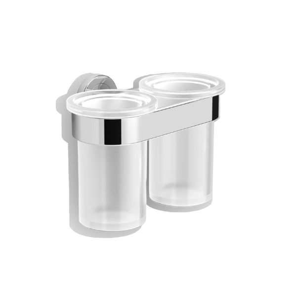 Стакан LANGBERGER BURANO 11019A подвесной двойной цвет хром