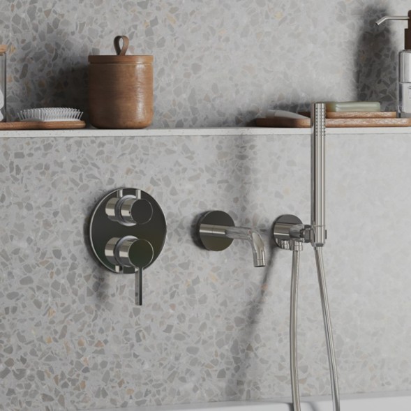 Paini 74CR6911 Смеситель для ванны Брера встраиваемый, хром