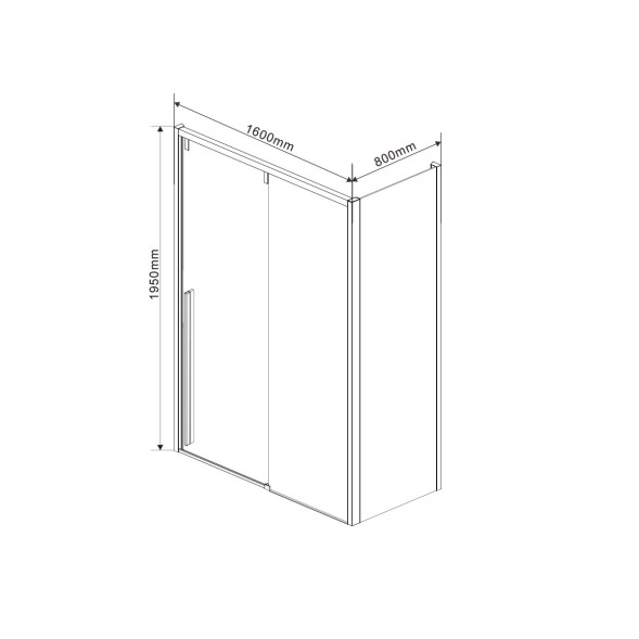 Vincea Душевой уголок Лугано (Lugano) VSR-1L8016CL-1, 1600*800, хром, стекло прозрачное