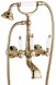 Emmevi Deco Ceramic, двухрычажный смеситель для ванны (излив 14 см), с набором для душа, цвет бронза 121611/BR