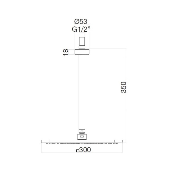 Верхний душ Webert AC0943015, хром
