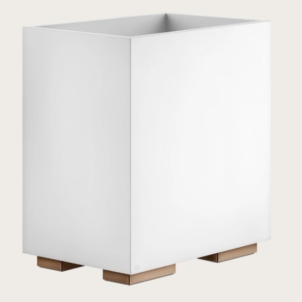Gessi Корзина для бумаг, Rettangolo, шгв 250*170*257, цвет белая#хром  20990#031