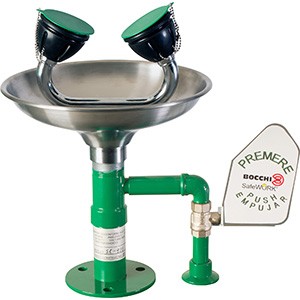 NOFER Аварийный фонтан для промывки глаз нерж. сталь BOCCHISF SC410SS зеленый