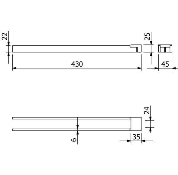 Держатель полотенца KLUDI VELA C 3197753 двойной