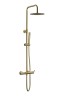 AQG Urban Flow, душевая колонна регулируемая по высоте 95-150 см, cо смесителем, цвет матовое золото (PVD)