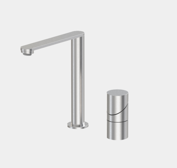 Смеситель для раковины, Fima Carlo Frattini, Slide, цвет-нержавеющая сталь F5841/HINOX