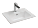 Раковина накладная ISVEA Sistema T 50 ультратонкая прямоугольная 50см с отв. под смес., без д/к цвет белый глянец 10SL50050