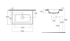Раковина накладная ISVEA Sistema T 50 ультратонкая прямоугольная 50см с отв. под смес., без д/к цвет белый глянец 10SL50050