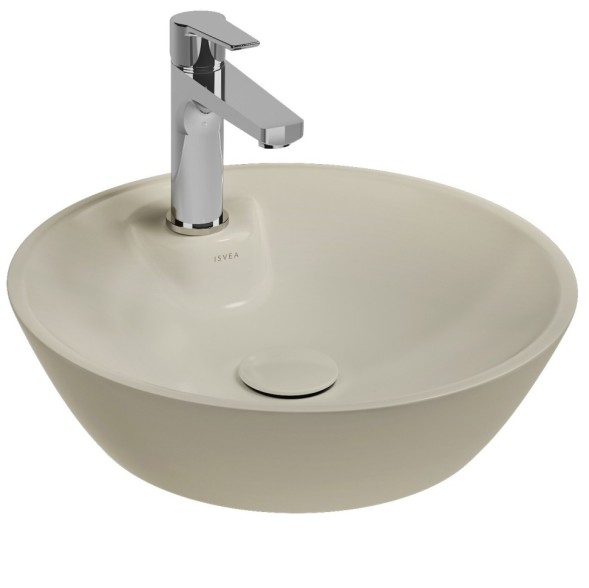 Раковина ISVEA SistemaY Soft накладная ШГВ 450*450*120 отверстия для смесителя 1 цвет слоновая кость матовый 10SY65045-2K