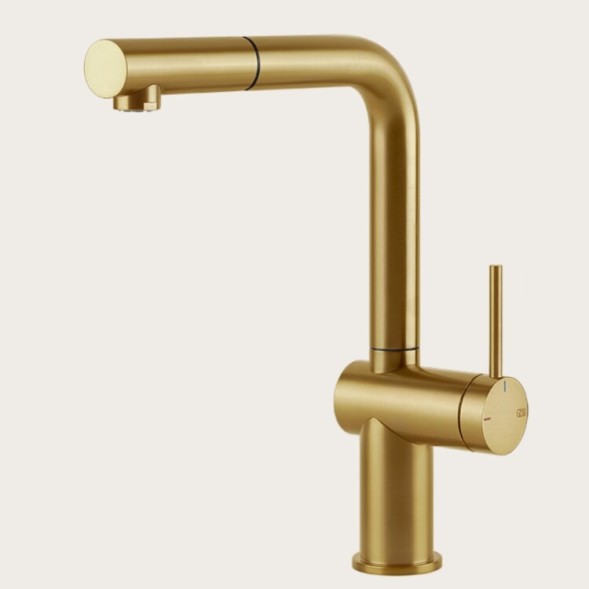 Gessi Смеситель для кухни, Inedito, цвет брашиварованное золото  60433#716