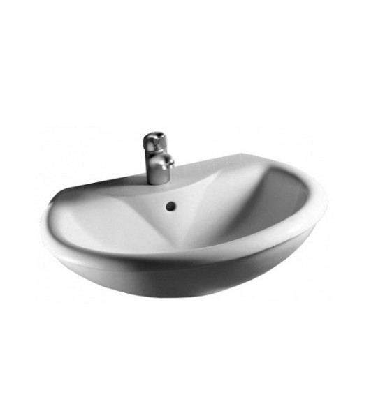 Раковина HATRIA Maiora YF04 подвесная с одним отверстием с переливом цвет белый