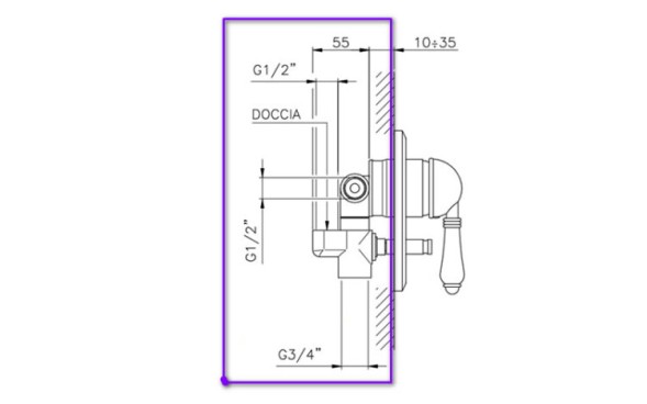 Nicolazzi Внутренняя часть назначение-смеситель для душа не окрашен C4060 цвет не окрашен