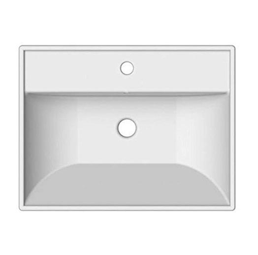 Раковина Scarabeo ML подвесная или полувстраиваемая с переливом с одним отверстием цвет белый 3004