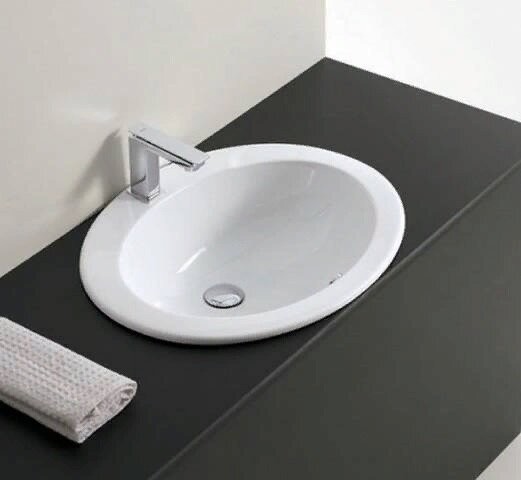 Раковина ArtCeram Eolo встраиваемая EOLO с одним отверстием цвет белый  ELL0010100