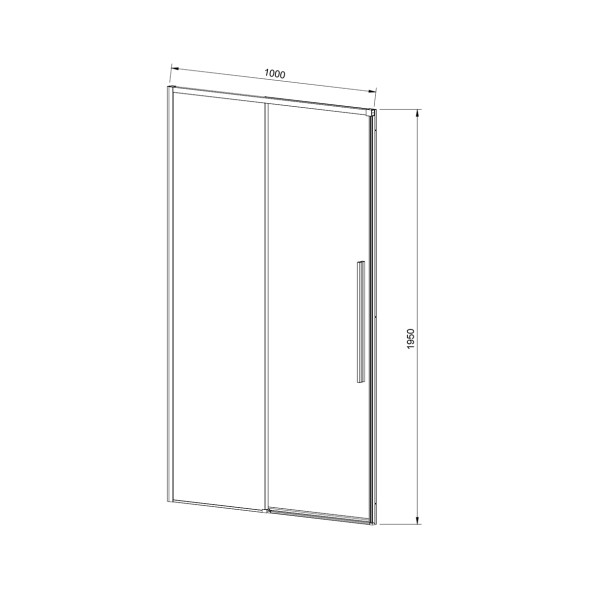 Vincea Душевая дверь Слим-Н (Slim-N) VDS-4SN100CL, 1000, хром, стекло прозрачное