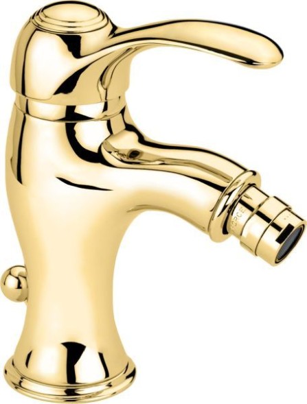 Emmevi Harmony, однорычажный смеситель для биде с донным клапаном, цвет золото 22004/OR