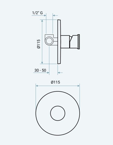Emmevi Filobrass, однорычажный встраиваемый смеситель для душа, рукоятка без стержня, цвет брашированное золото 85009ZI/ORS
