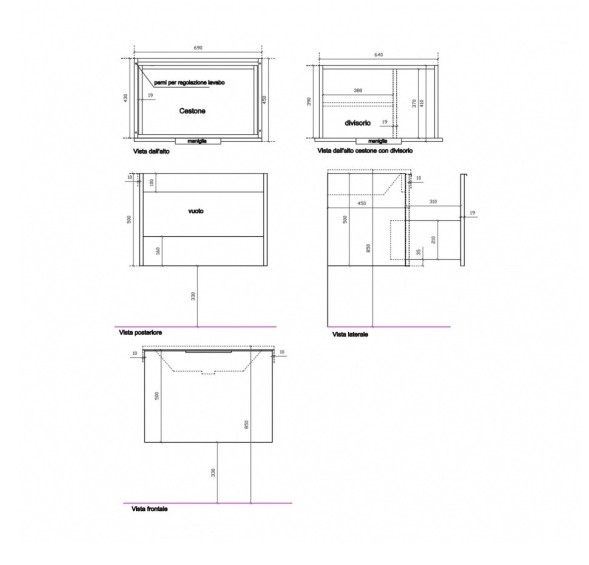 Тумба GALASSIA EDEN 7241P2 подвесная под раковину 7222