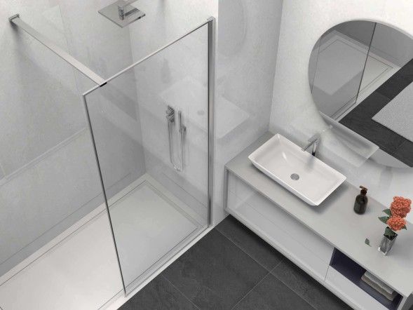 Vincea Душевая перегородка Волк-Ин (Walk-In) VSW-1HS800CL, 800*2000, хром, стекло прозрачное