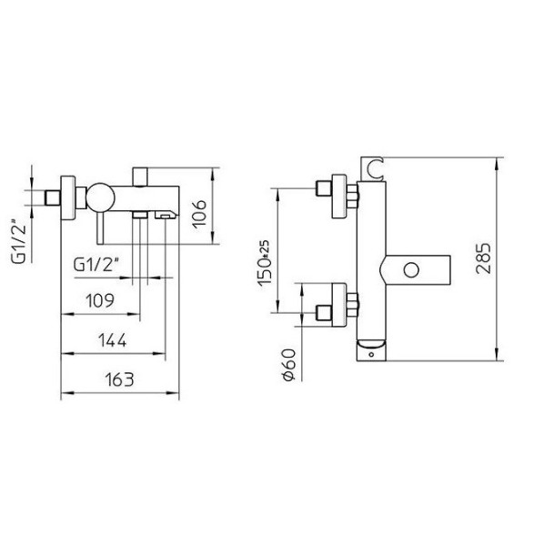 Смеситель Bossini Oki Z005101.030 для ванны с изливом с подключением шланга цвет хром