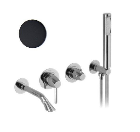 Смеситель для ванны Webert Opera Moderna OE860312560, черный