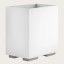 Gessi Корзина для бумаг, Rettangolo, шгв 250*170*257, цвет белая#черный брашированный металл  20990#707