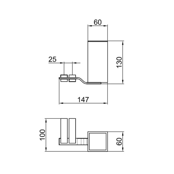 Стакан для ванной Webert Wolo WO500301015, хром