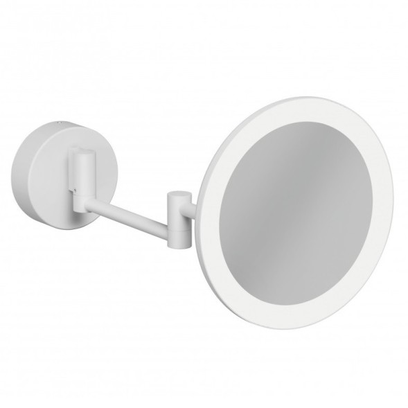 Зеркало косметическое KLUDI VELA R 5899553W подвесное с подсветкой 3х кратное увеличение