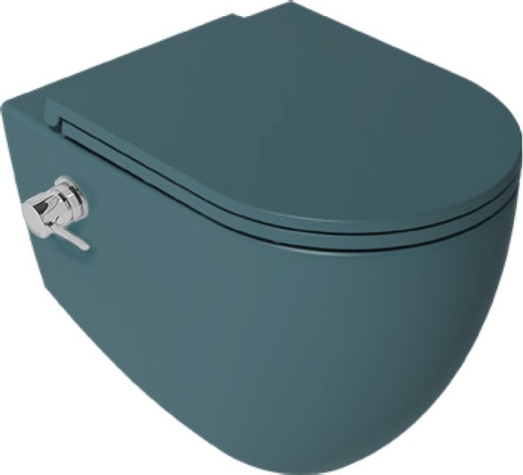 Унитаз ISVEA Infinity подвесной с функцией биде цвет изумрудный матовый 10NFS1005I-2P