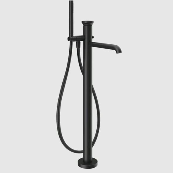 Gessi Смеситель для ванны и душа, Origini, напольный, цвет черный матовый 66028#299