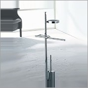 Стойка COLOMBO DESIGN PLANETS B9833 напольная с полотенцедержателем с мыльницей с держателем туалетной бумаги и с ершиком цвет хром