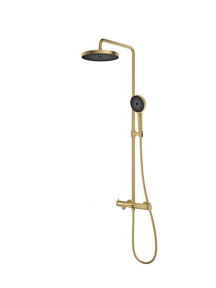 Vincea Душевая стойка Рим (Rim) VSFS-2RM1BG с изливом, брашированное золото
