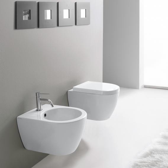 Унитаз Scarabeo MOON подвесной безободковый укороченный цвет белый 5524/CL