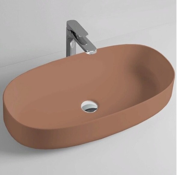 Раковина Artceram Cognac Quadro накладная  цвет  tortora COL005 40 00