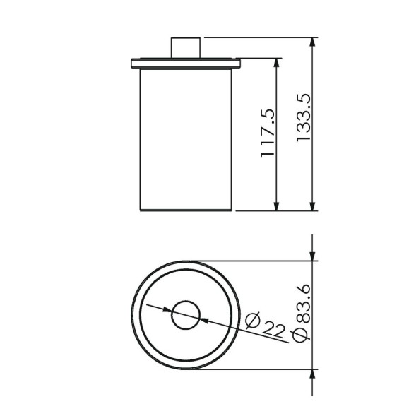 Баночка LANGBERGER LUGANO 23028A настольная цвет хром