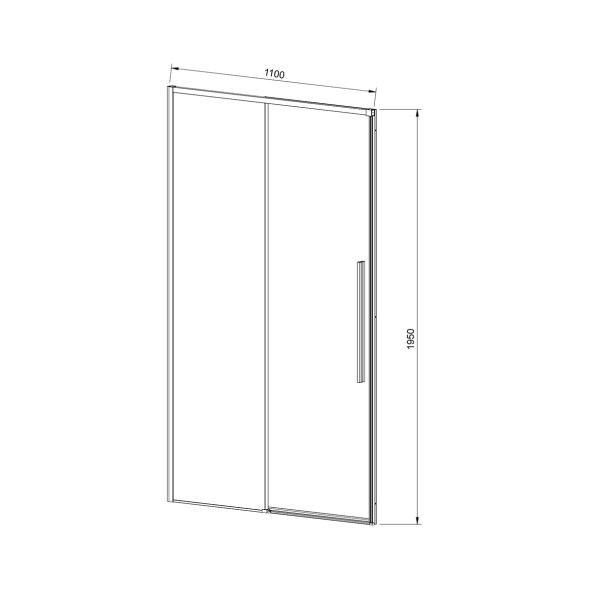 Vincea Душевая дверь Слим-Н (Slim-N) VDS-4SN110CL, 1100, хром, стекло прозрачное