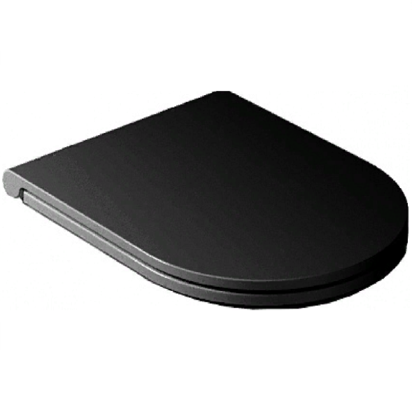 Сиденье с крышкой GALASSIA Dream 7330 NEMT с микролифтом быстросъемное тонкое цвет черный матовый