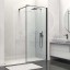 Vincea Душевая перегородка Волк-Ин (Walk-In) VSW-1HS800CLB, 800*2000,черный матовый, стекло прозрачное