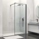 Vincea Душевая перегородка Волк-Ин (Walk-In) VSW-1HS800CLB, 800*2000,черный матовый, стекло прозрачное