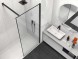 Vincea Душевая перегородка Волк-Ин (Walk-In) VSW-1HS800CLB, 800*2000,черный матовый, стекло прозрачное