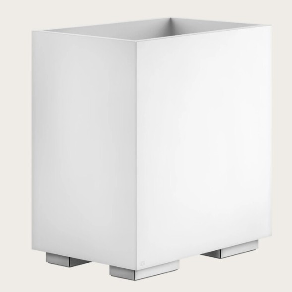 Gessi Корзина для бумаг, Rettangolo, шгв 250*170*257, цвет белая#черный металл  20990#706