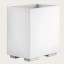Gessi Корзина для бумаг, Rettangolo, шгв 250*170*257, цвет белая#черный металл  20990#706