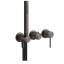 Gessi Смеситель для душа, 316 Bath Shower, на 2 потребителя, цвет Черный брашированный металл  54039#707